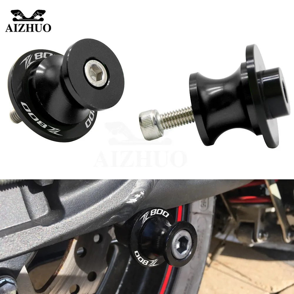 8MM Motorcycle Accessories Stand Screws Swingarm Sliders Spools Frame Z800 Logo For KAWASAKI Z800 Z 800 2013 2014 2015 2016 2017
