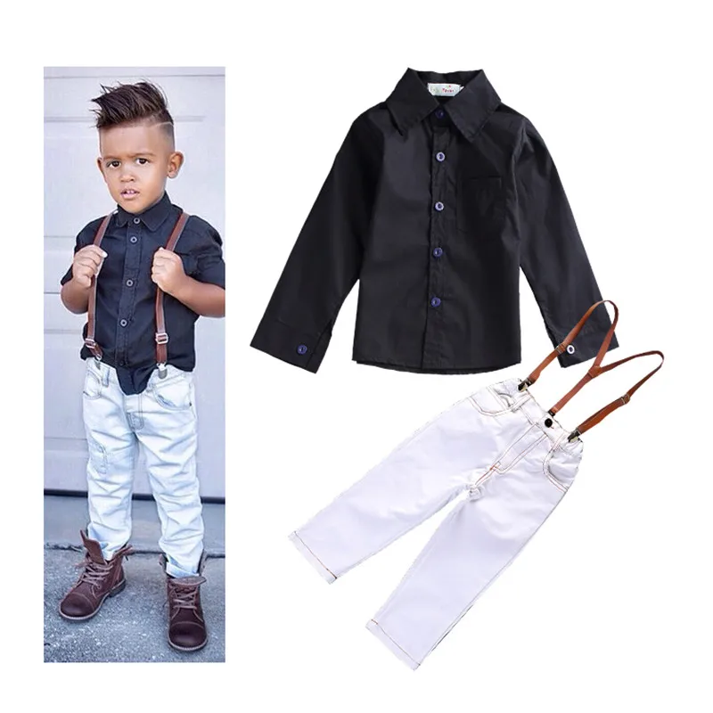 2015 Autumnchildren boys fashion clothing set baby boys Casual Long