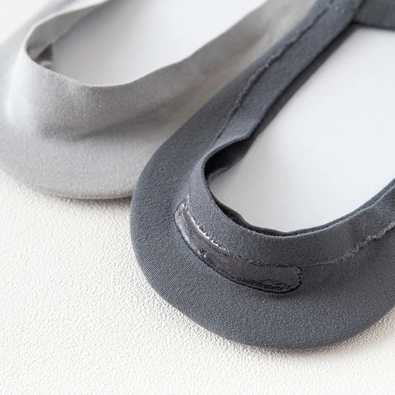 Мужские летние невидимые носки Coolmax, силиконовые повседневные однотонные простые нескользящие носки, мужские носки, женские хлопковые носки Happy Boat