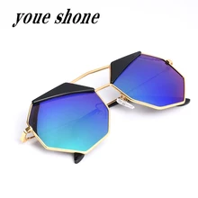 Fashion Sunglasses Classic Brand Glasses Coating Designer polygon Mirror Glasses Oculos De Sol men With Box cat’s eye Polaroid