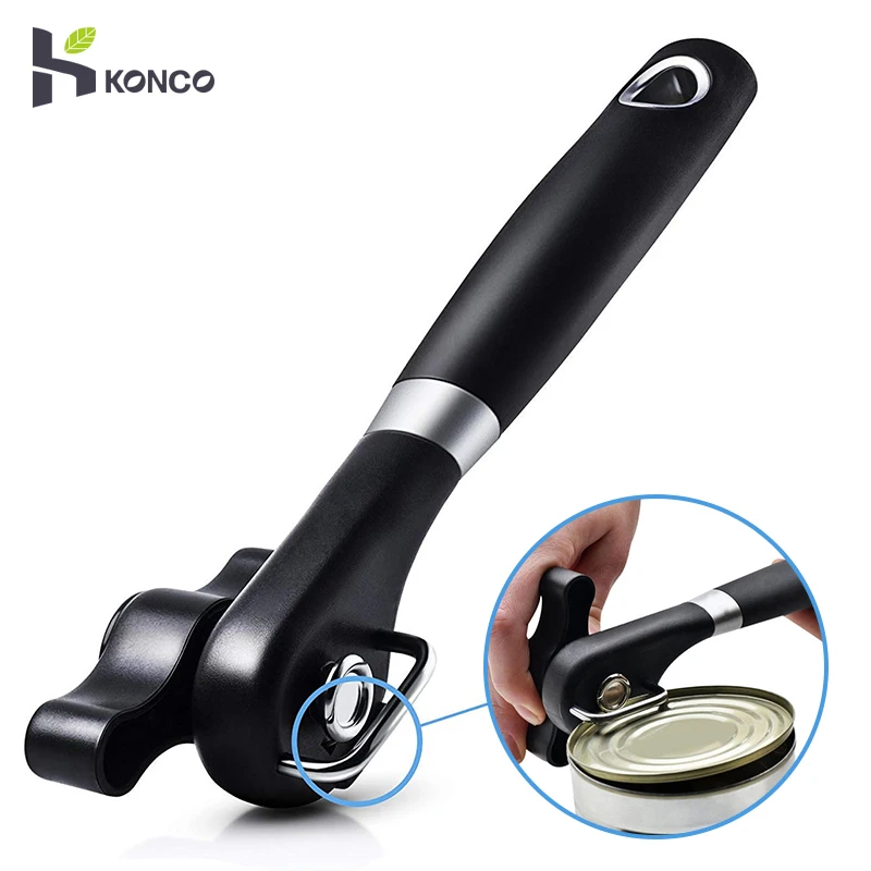 

KONCO Manual Can Opener Bottle Opener Tin Openers Side Cut Jar Opener Kitchen Stainless Steel Tool for Canned Meat & Fruit