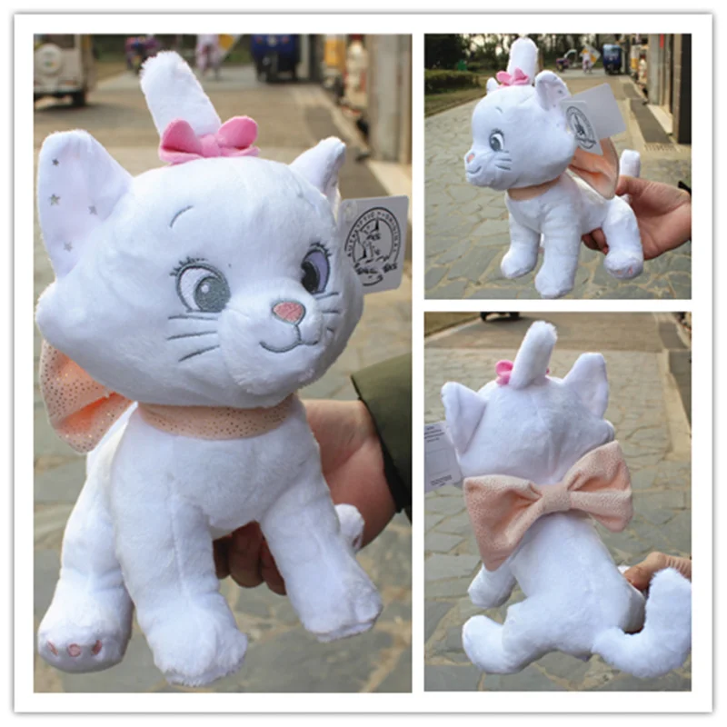 

1piece 20cm The Aristocats Cat Marie Cat plush toy Marie Cat Animals Stuffed Soft kids doll