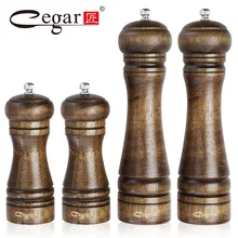 1 stück oder 4 teile/satz Klassische Eiche Holz Pfeffer Gewürzmühle Grinder Set Handheld Gewürz Mühlen Grinder Kochen Bbq-werkzeuge Set