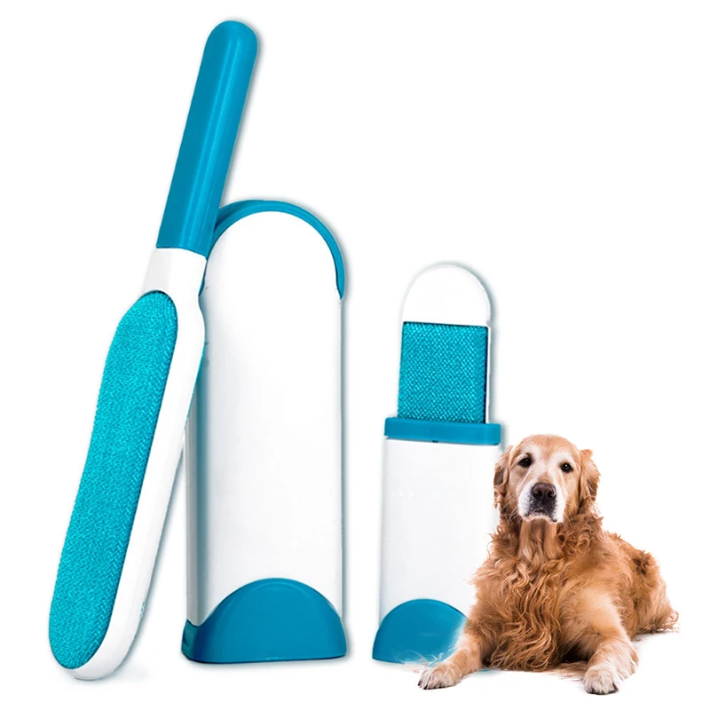 

Pet Brush Fur Dog Comb Tool Pet Hair Remover Brush Cat Base Double-Side Home Furniture Sofa Clothes Cleaning Lint Remover