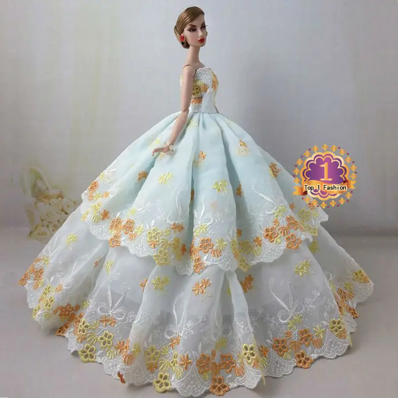 new arrvial baby girl christmas gift high quality limited collection elegant dress for barbie doll