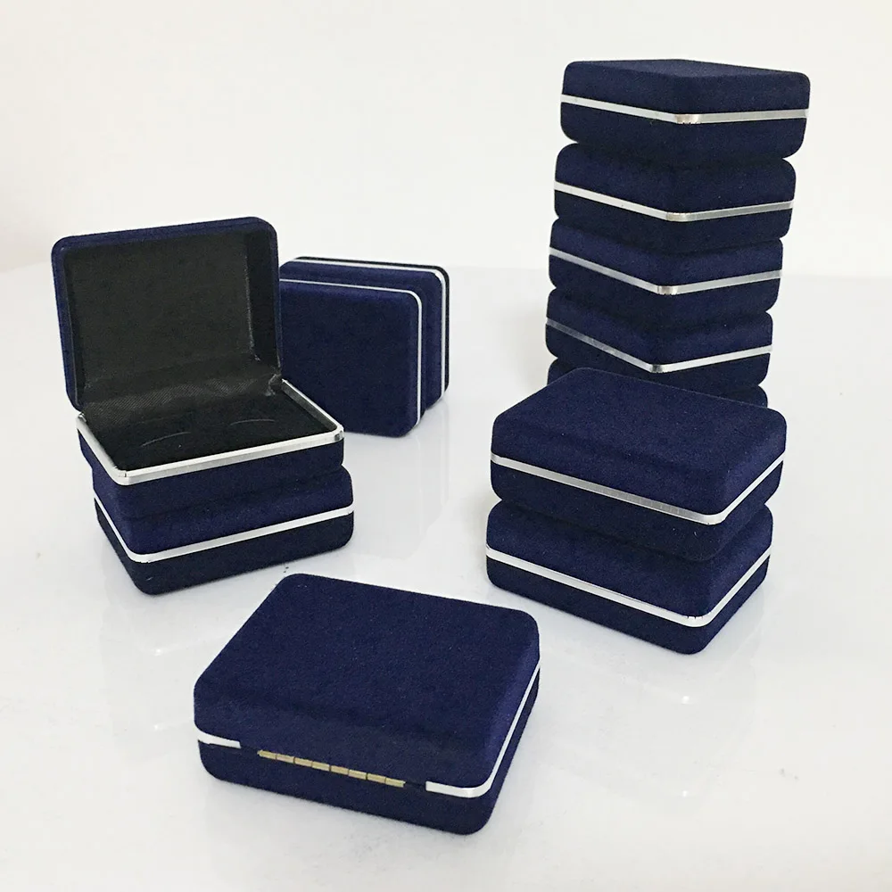 

Drop ship Velvet Cufflinks Box Gemelos Case Boxes Cuff links Tie clip Gift boxes Jewelry Display show Case