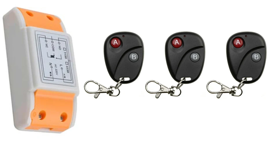 

New AC220V 1CH RF Wireless Remote Control Switch System Transmitter with Two-button Receiver Smart Home Switch