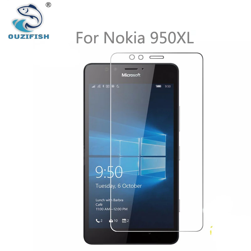 Ouzifish 2 шт. для Microsoft Lumia 950 XL закаленное Стекло Экран протектор пленка Nokia взрыв-