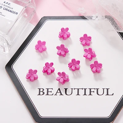 10pcs dark pink 5/10 шт./лот для девочек милый маленький сливовых расцветок заколки для волос для детей прекрасные заколки для волос Заколки ободки Дети Мода женские аксессуары для волос - Цвет: 10pcs dark pink