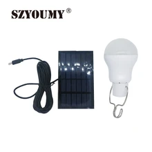 SZYOUMY Солнечный Мощность открытый свет 15 Вт 130LM солнечный светильник Портативный лампы солнечной энергии лампы светодиодное освещение Панели солнечные лагерь Рыбалка