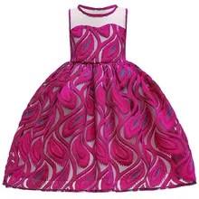 Новое платье для маленьких девочек; кружевные вечерние платья в стиле пэчворк с цветочным узором для девочек; Детские свадебные платья; рождественское платье; Одежда для девочек 3-12 лет