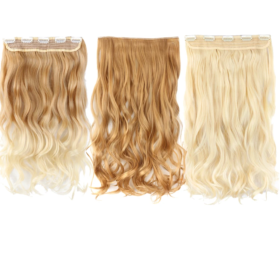Alileader 20 Long Body Wave Ombre Clip Hair Extensions Pink