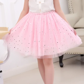 

2020 autumn children's clothes girls skirts solid mesh cotton baby girl girls skirt for girl big kids pleated princess skirt
