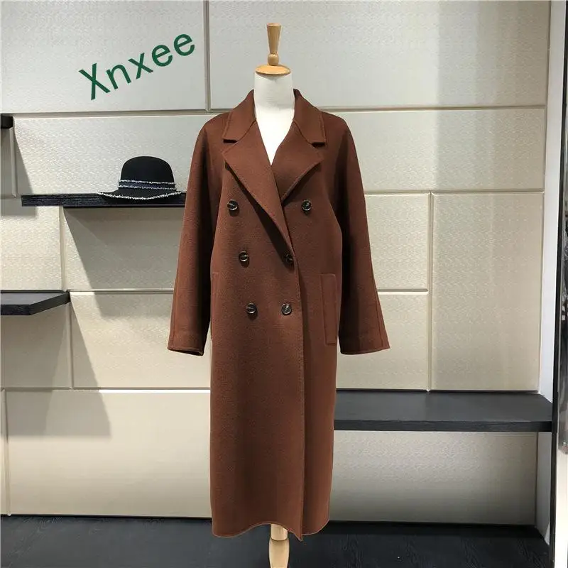 

Xnxee 2019 winter women wool coat female coat medium length woolen coat brand new arrival S-XL sizes