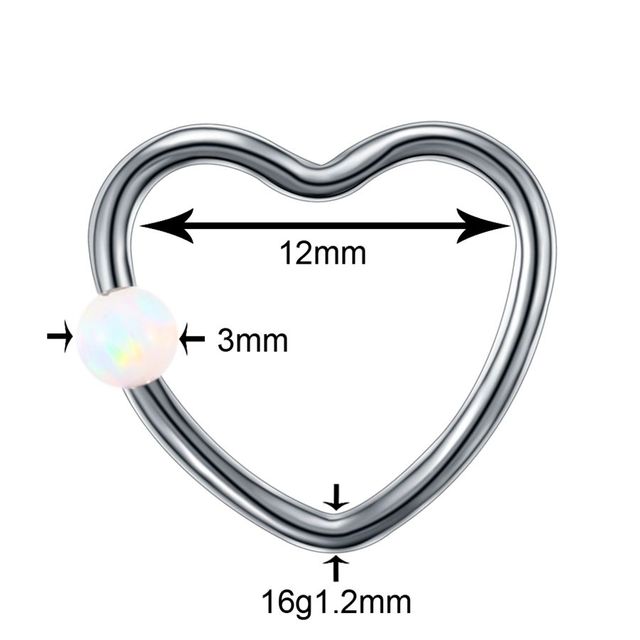Opal Nose Septum Daith Tragus Cartliage Piercing Orelha Helix Lip Labret Ring Opal CBR Piercing Nose Screw Stud Ring Jewelry