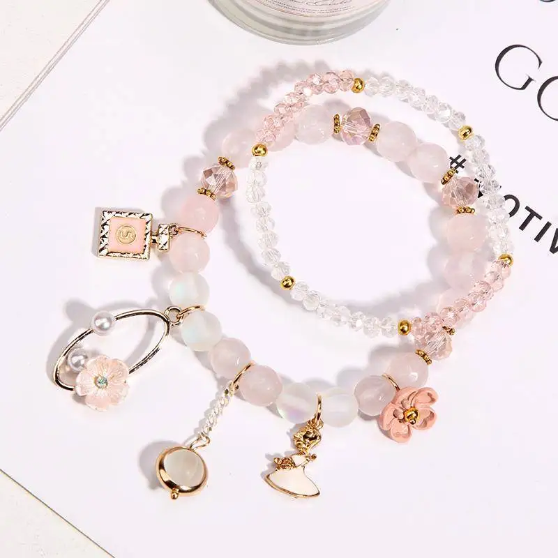 

2019 New Arrival Japanese and Korean Version Crystal Flower Pendant Girl's Bracelet Student Accessories, C028