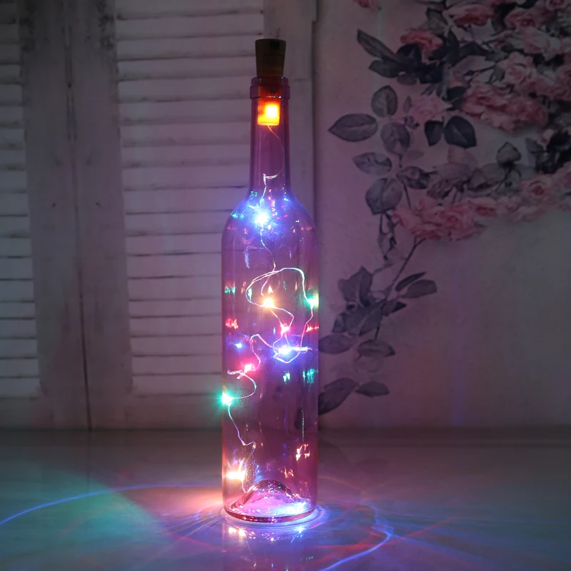 Z90 2 м 20 светодиодный светильник в форме пробки бутылка затвор свет стекло вино светодиодный светильник s для бара Рождество Свадьба украшение дома 5 цветов
