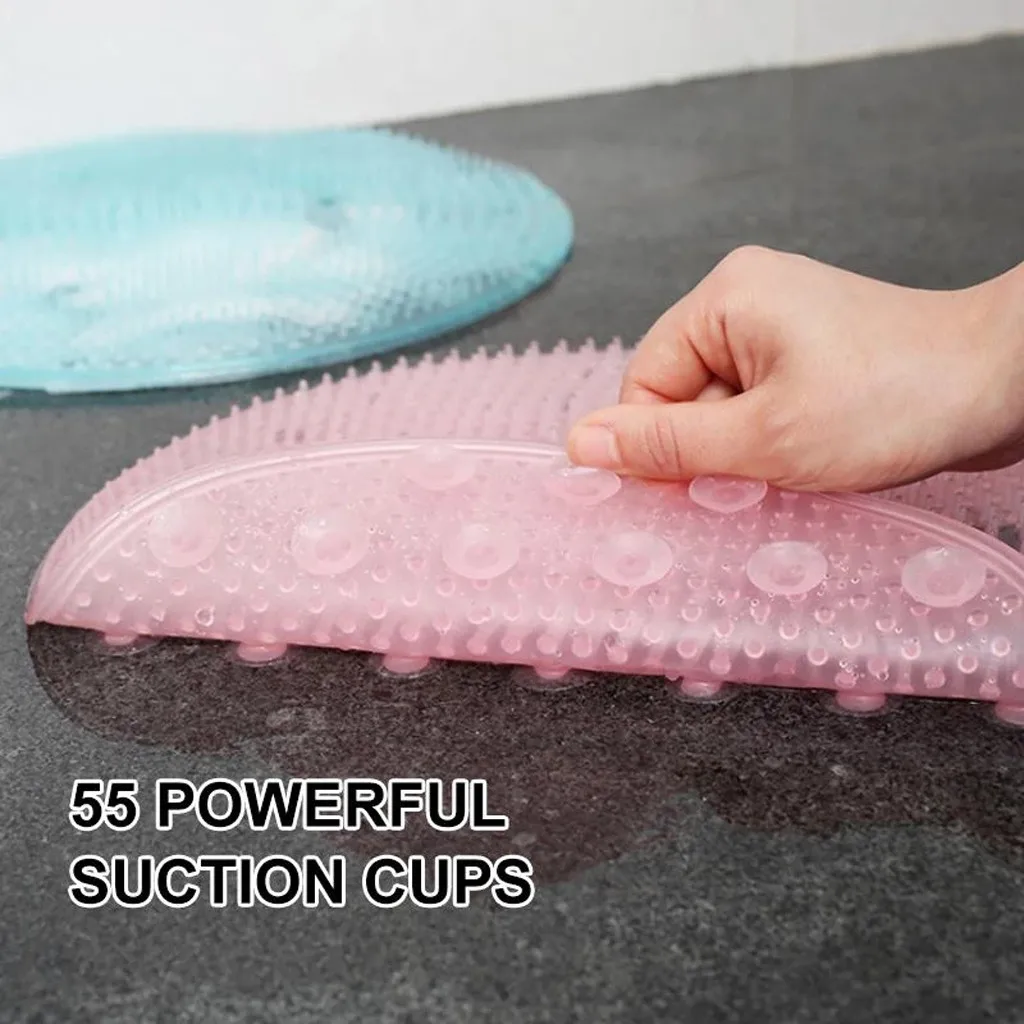 Non-Slip Massage Pad for Bathroom Strong Suction Cup Floor Shower Mat Safety Shower Plastic Massage Pad Bathroom Carpet Mat