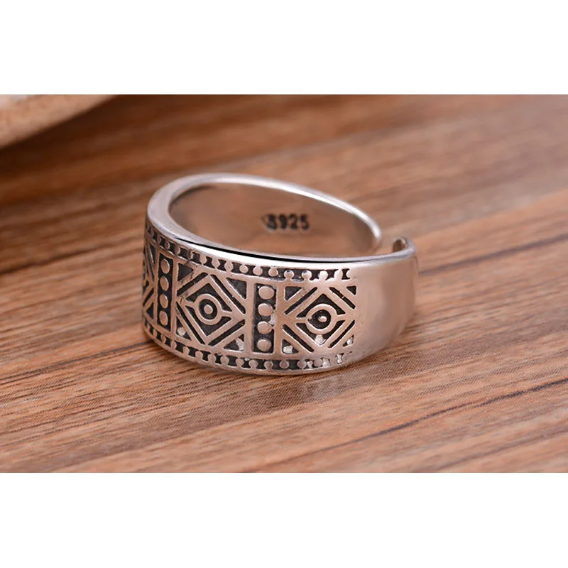 JEXXI Simple Men Rings 925 Sterling Silver Adjustable Wedding Party Finger Ring For Woman Wholesale Price Open Ring Jewelry Anel