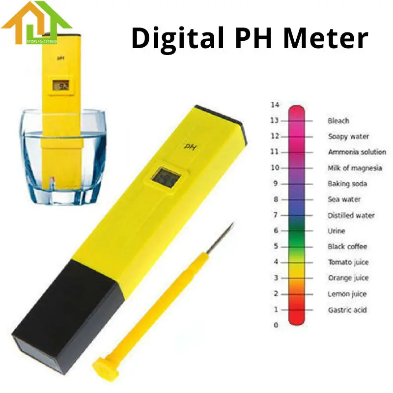 0.0 14.0pH Pen Water PH Meter Digital Tester Measure Range for Aquarium