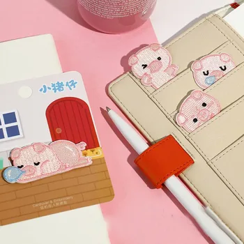 

1 Pcs Hot Happy Pig The Little Piglet Embroidery Patch Sticker Hat Phone Sticker DIY Planner Decoration Diary Handcraft Stickers