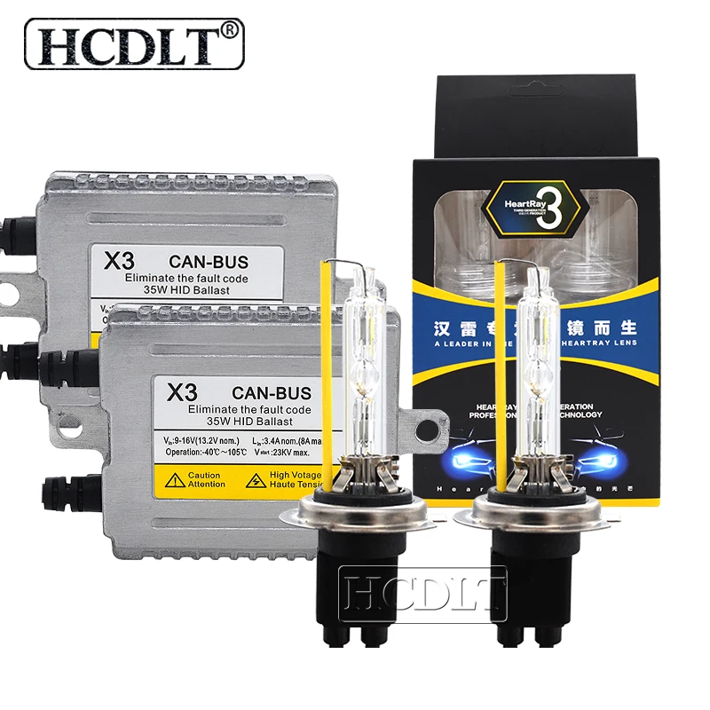 

HCDLT Super Canbus Xenon Kit 9012 35W HeartRay H1 6500K 4500K 5500K H7 H11 HB3 D2H Xenon Bulb DLT X3 Canbus Ballast Car Styling