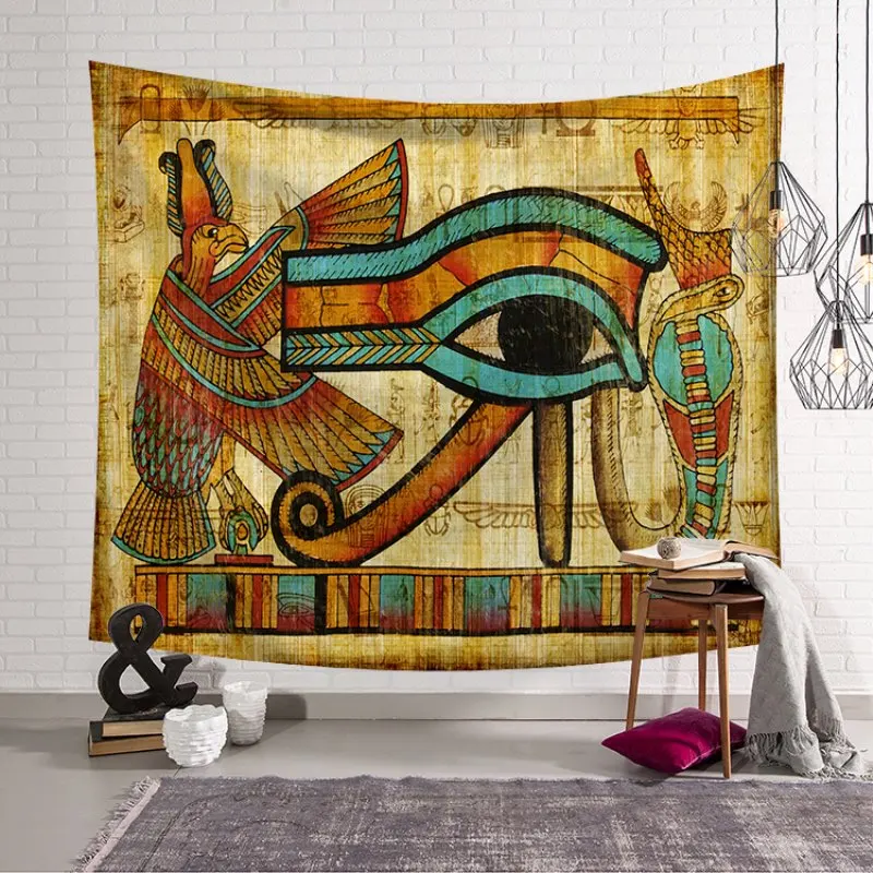 Гобелен Египетский Модный узор свежий стиль декоративный гобелен Декор для гостиной настенное украшение для дома - Цвет: LI SI-gu ai ji-4