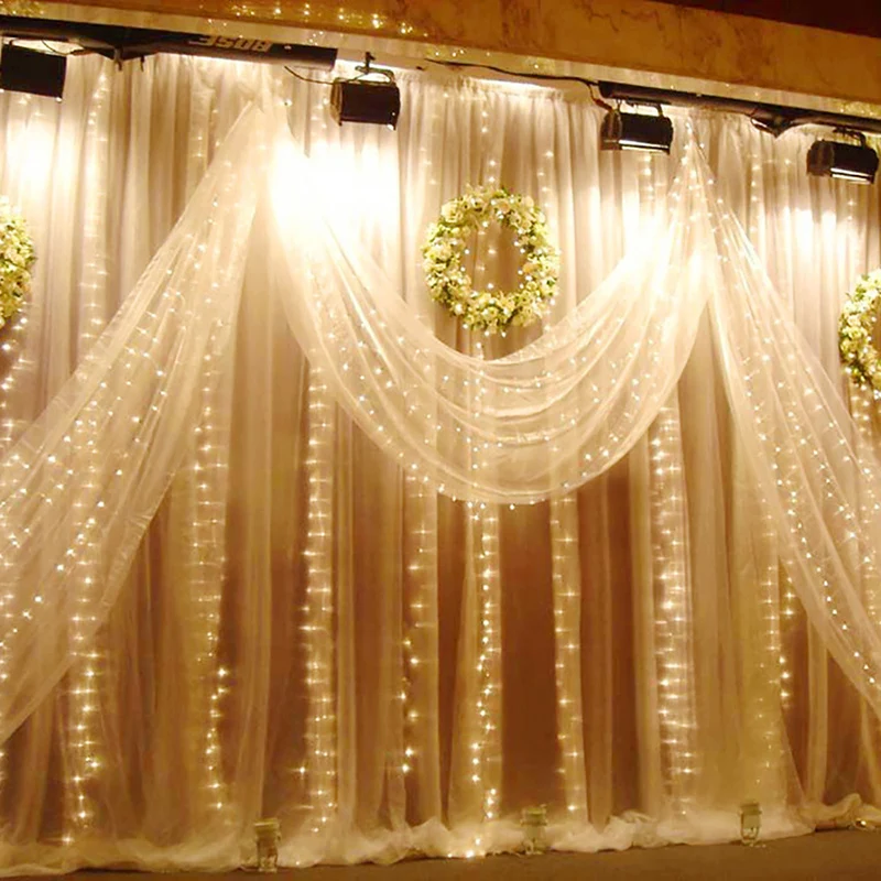 

Z20 3x3m LED Wedding fairy Light christmas garland LED Curtain string Light outdoor new year Birthday Party Garden Decoration