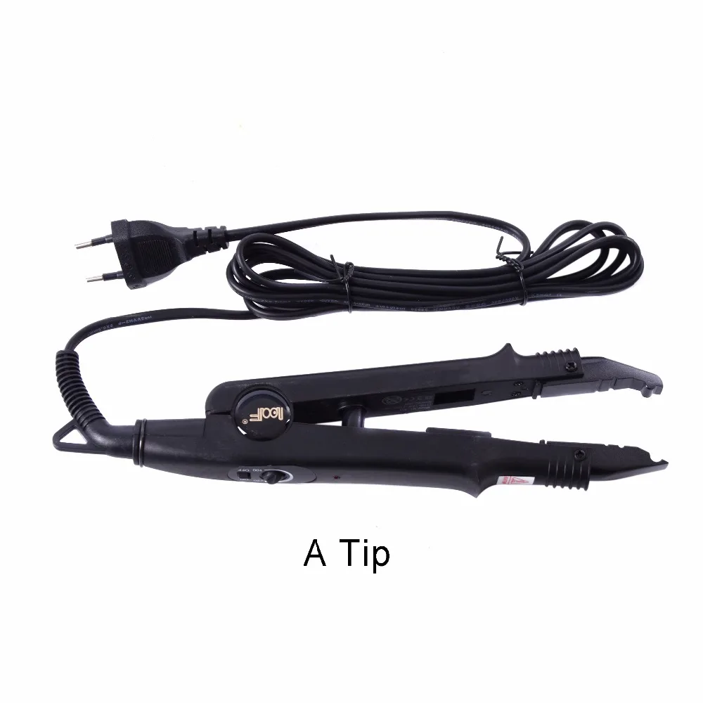 Adjustable Temperature Professional Hair Extension Fusion Iron Heat Connector Wand Iron Melting Tool+EU outlet