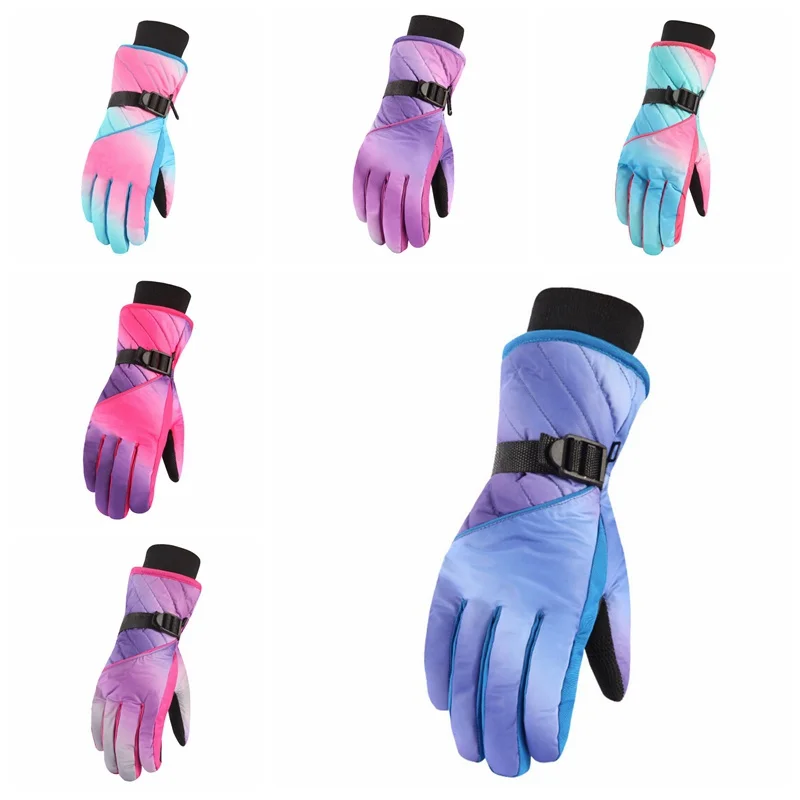 Полный Пальцы спортивные перчатки Windstopper лыжные перчатки унисекс ...