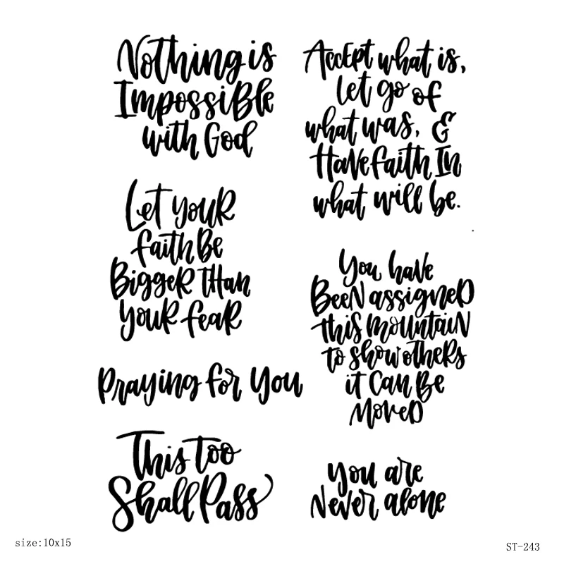 

AZSG Nothing Is Impossible Clear Stamps For DIY Scrapbooking Decorative Card making Craft Fun Decoration Supplies 10x15cm