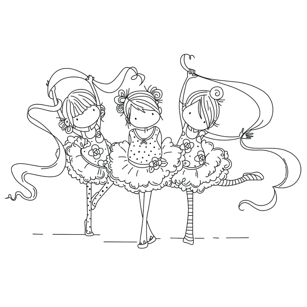 

Transparent Rubber Silicone Clear Stamps for Tampons Seal Background Collage Stamp Holiday card Card Making Diy Cartoon girl 14