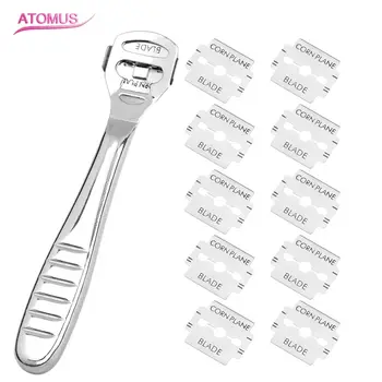

Foot Care Smooth Feet Pedicure Callus Skin Machine Hand Foot File Care Corn Cuticle Remover Care Tool 10Pcs Shaving Blades Set