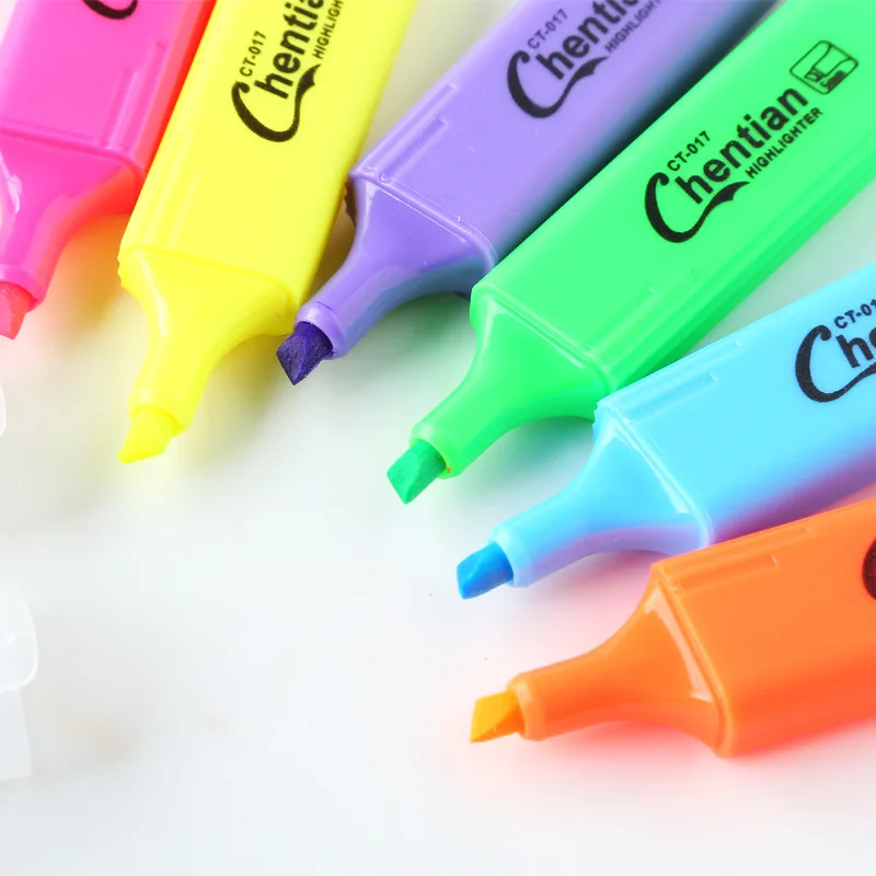 Coloffice Marker Pen Creative Candy Color Large Capacity Highlighter Student Prize Mark Graffiti Pen Children Stationery 1PC