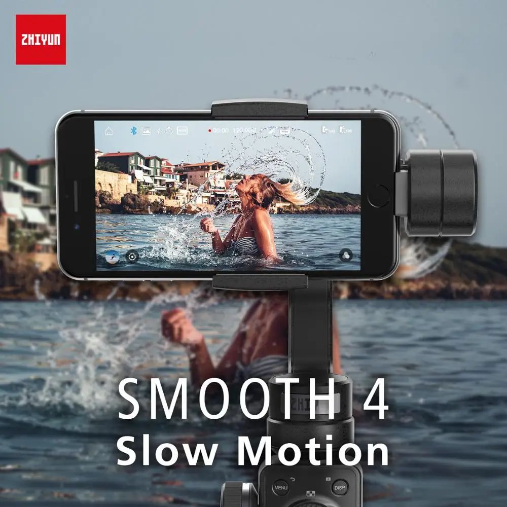 ZHIYUN Smooth 4 Официальный Gimbal стабилизатор для iPhone X Xs Max samsung S8 Экшн камера 3 оси ручной смартфон