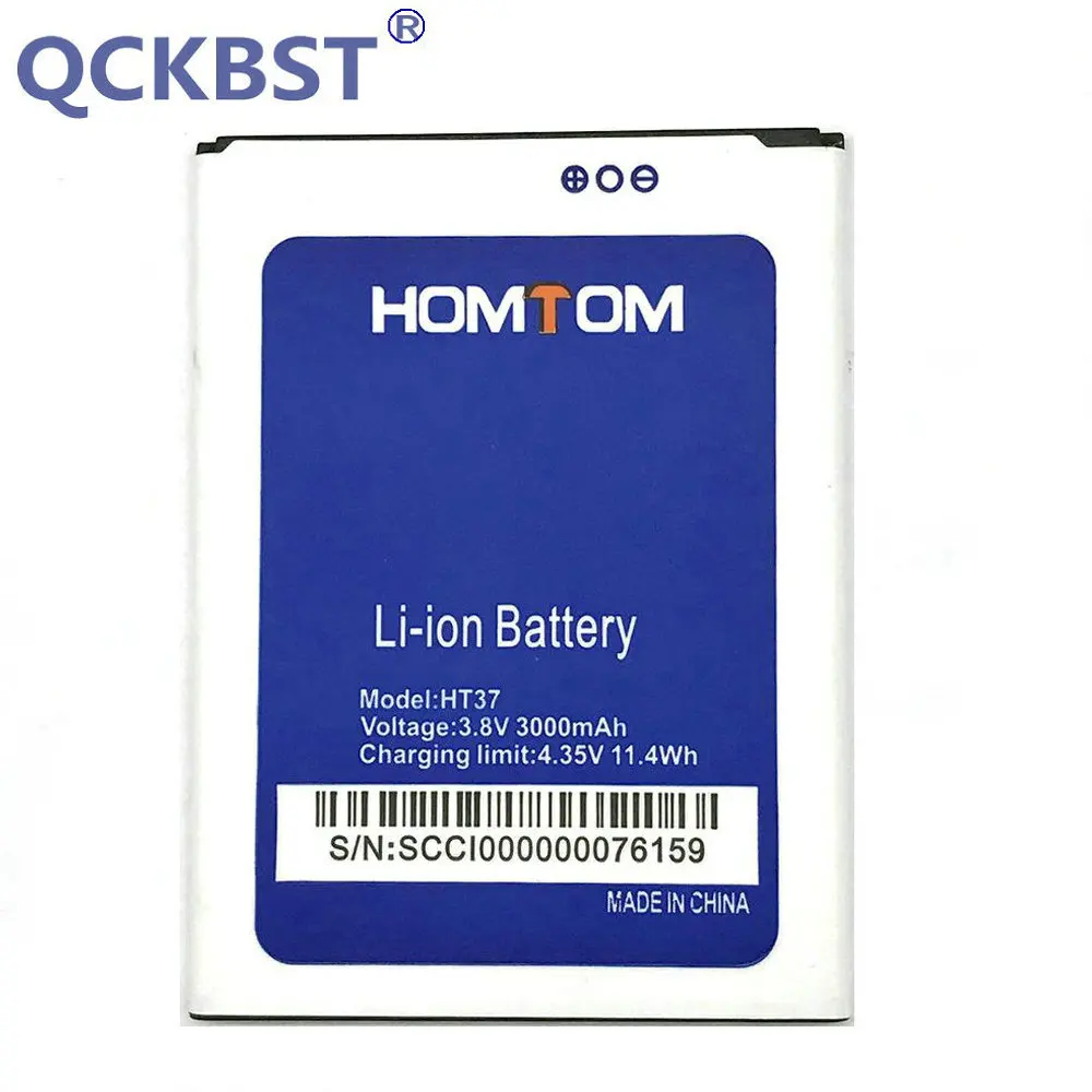 QCKBST 3000mAh HT37 Battery for Homtom HT37 Pro Mobile Phone Batterie In stock +Tracking Code QCKBST 3000mAh HT37 Battery for Homtom HT37 Pro Mobile Phone Batterie In stock +Tracking Code