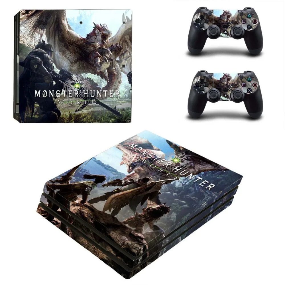 MONSTER HUNTER WORLD PS4 Pro Чехол-наклейка для sony Playstation 4 Pro консоль и контроллеры