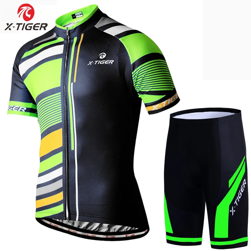 X-Tiger лето Pro Велоспорт Джерси Набор Ropa Ciclismo горный велосипед одежда дышащие мужские велосипедные одежды спортивная одежда Джерси - Цвет: Jersey and Pant
