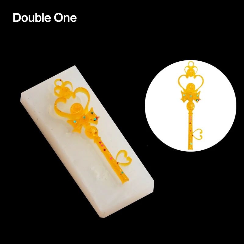 

Cartoon Magic Wand Epoxy DIY Jewelry Pendant Silicone Mold Transparent Moon Sailor Moon Cardcaptor Sakura Crown