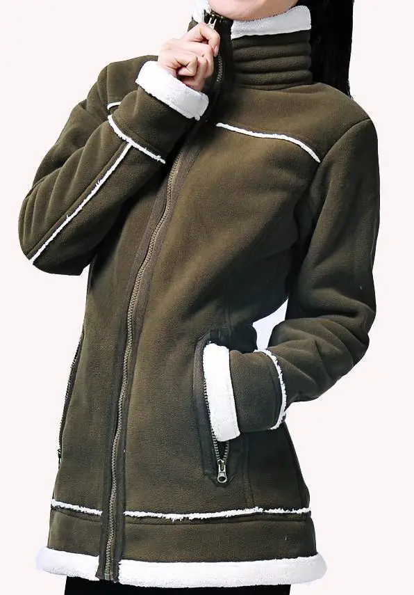 abrigo de invierno polar, lambwool para mujer fasion chaqueta larga con cuello alto|coat women|coat dressjacket wing - AliExpress