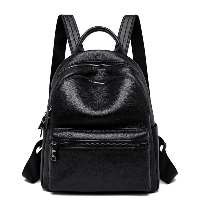 

New Fashion Design Women Genuine Leather Backpack High Quality Youth unisex Backpacks for Teenage Girls School Shoulder Bagpack