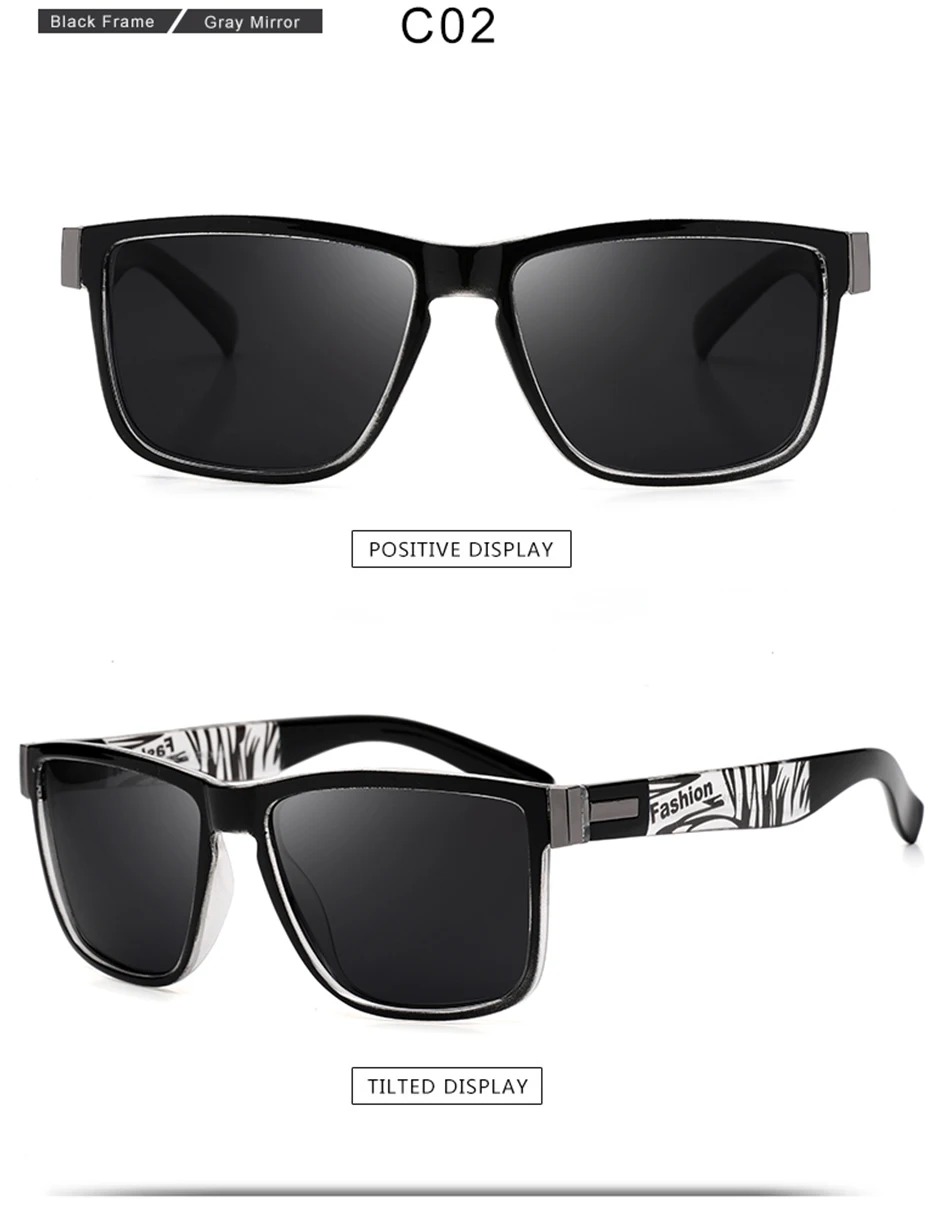 Classic Square Polarized Sunglasses Men Women Brand Designer Vintage Driving Goggle Retro Mirror Male Sun Glasses UV400 Oculos (8)