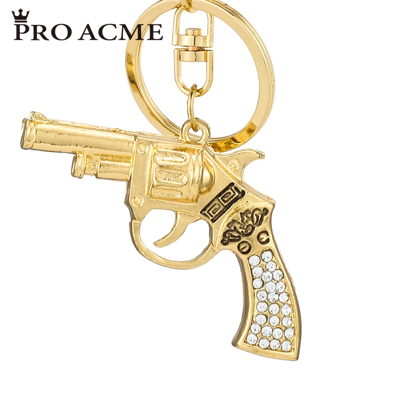 

Pro Acme Fashion Creative Metal Alloy Pistol Model Keychains for Women Men Car Key Chain Holder Girl Pendant Keyrings PWK0815