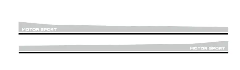 Автомобильный стиль, боковая юбка в полоску, автомобильная Спортивная графика, индивидуальные наклейки для peugeot 2008, Авто Профессиональный декор, наклейка - Название цвета: silver-black