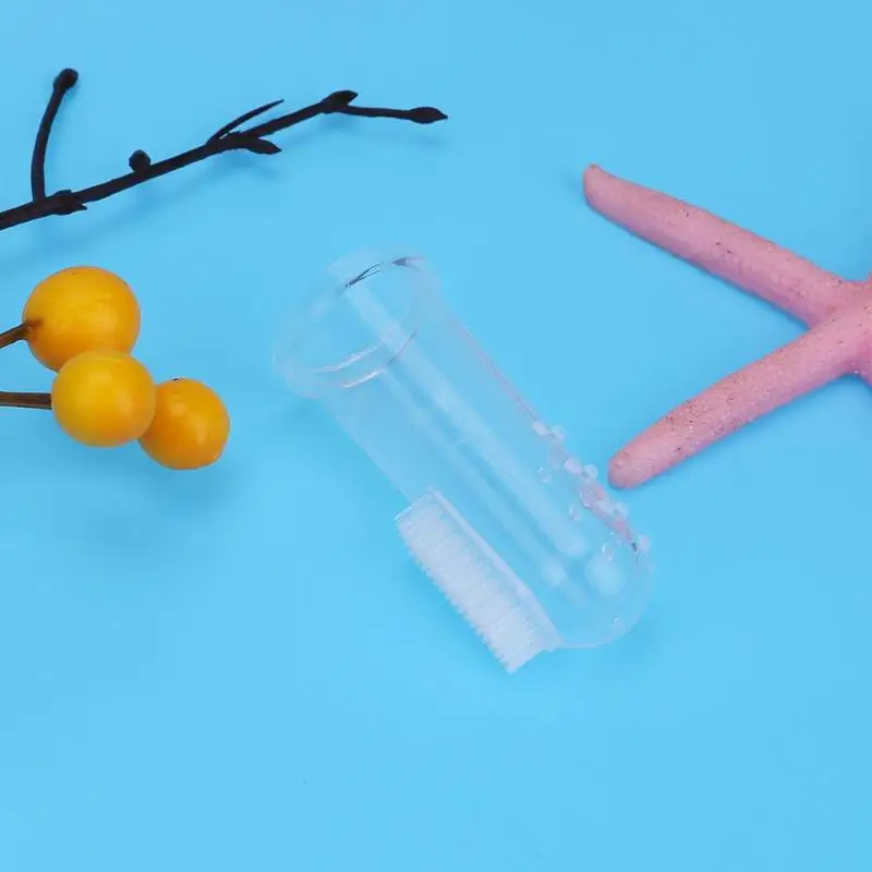 Infant Newborn Baby Finger Toothbrush Kids Safety Silicone Teether With Box Baby Soft Tooth Cleaning Tool