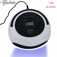 TFSCLOIN 75 Вт УФ светодиодный Сушилка для ногтей с 36 шт. светодиодный s Быстросохнущий инфракрасный датчик лампа для ногтей для отверждения маникюр, полировка ногтей инструменты