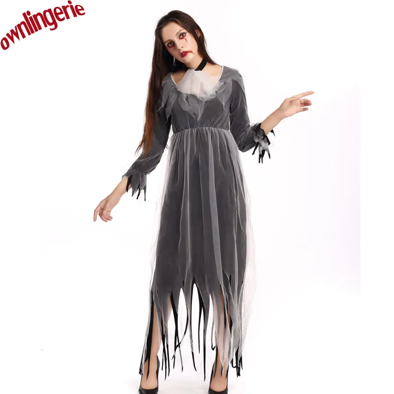 Women-Halloween-and-Party-cheap-ragged-gray-mesh-style-zombie ...