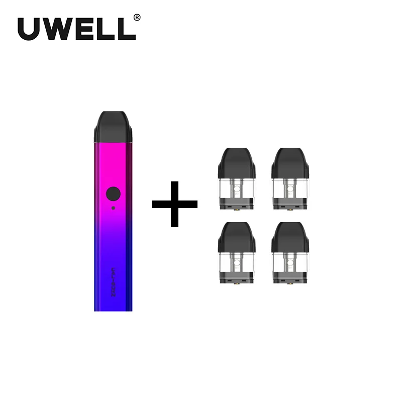 ¡En Stock! UWELL Caliburn portátil Kit de sistema y 1 paquete de 2 ml cartucho recargable-llenar Vape Pod del justfog minifit kit de - 1