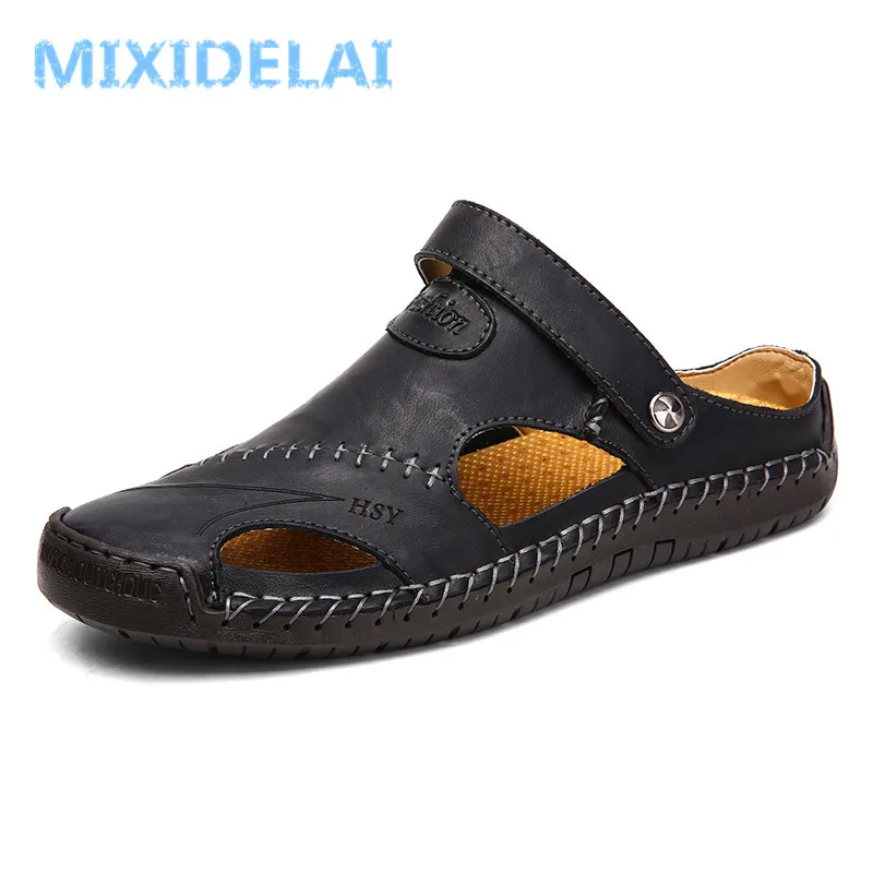 Sandalias romanas clásicas cuero para hombre, zapatillas de exterior, chanclas de goma para playa, agua, 2023|Sandalias de hombre| - AliExpress