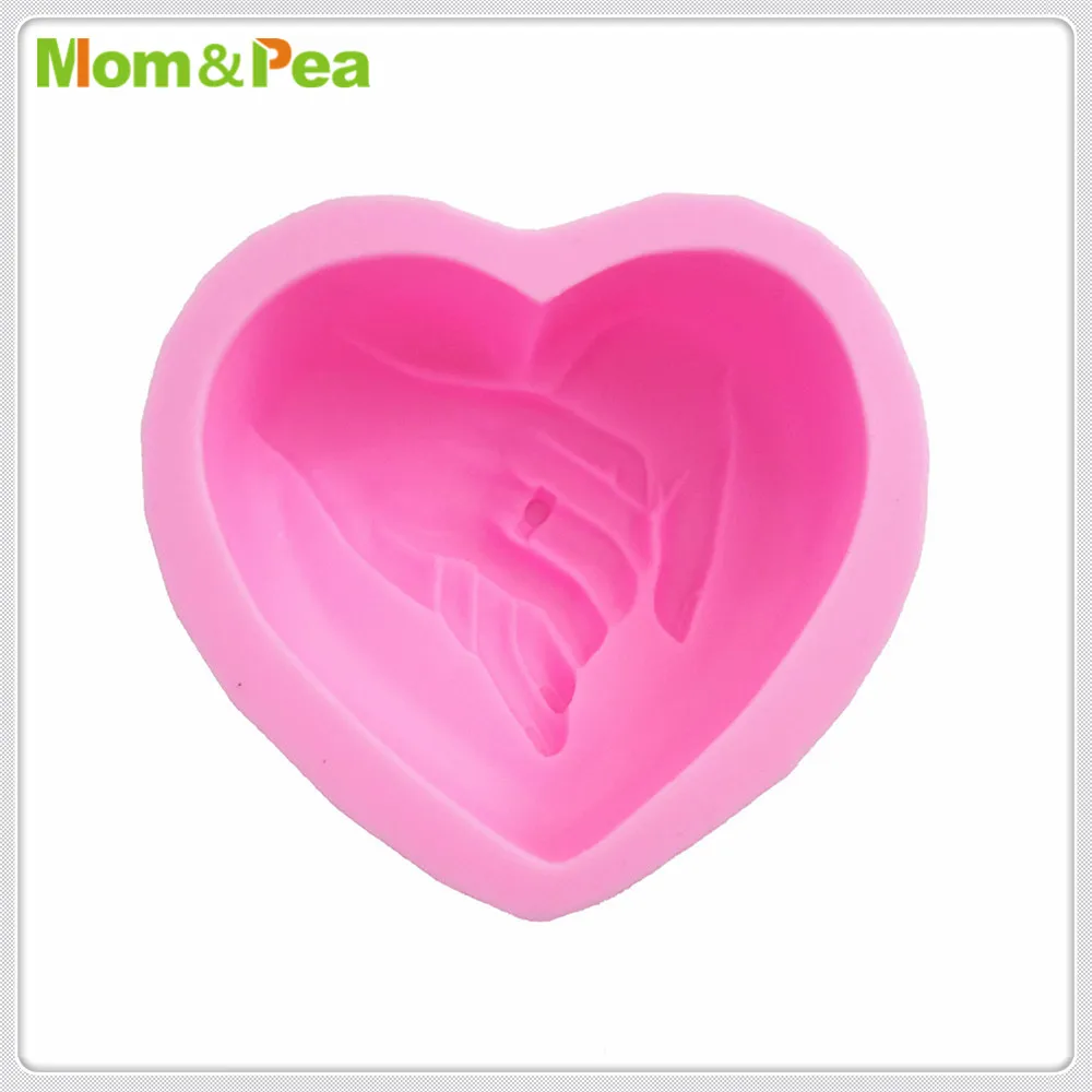 

Силиконовая форма в форме сердца с руками Mom & Pea mpaкость, форма для сахарной пасты, 3D украшение для торта мастикой, мыла